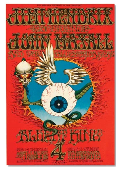 - Jimi Hendrix "Flying Eyeball" Concert Poster
