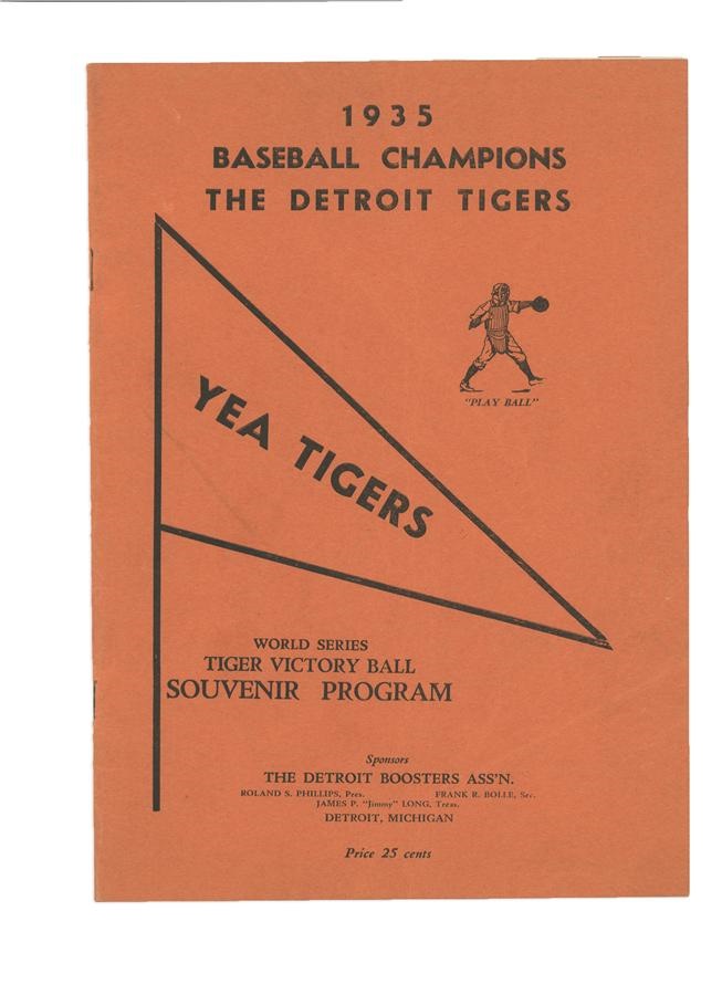 - 1935 Detroit Tigers World Champions Yearbook