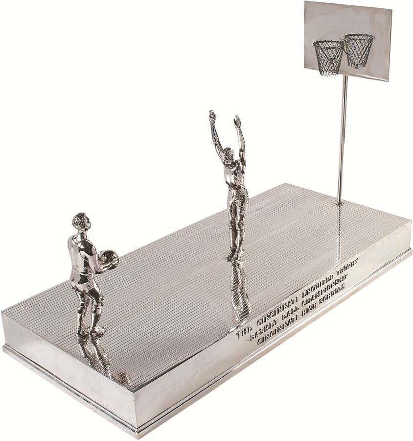 The Finest Basketball Trophy Extant - Solid Sterling Silver Weighing 25.5 Lbs