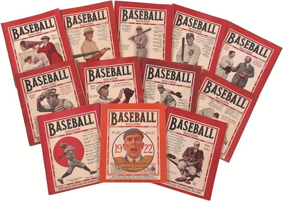 Tickets, Publications & Pins - 1922 Baseball Magazine Complete Run (12/12 issues)