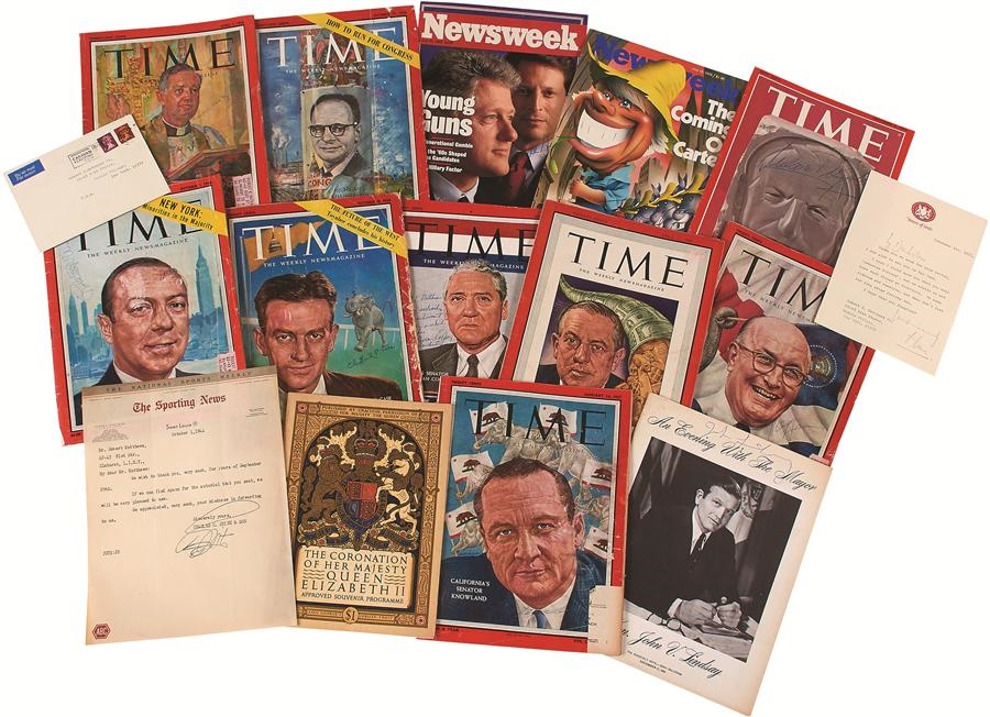 - Historical Figures Autograph Collection with Time Magazine Covers (20)