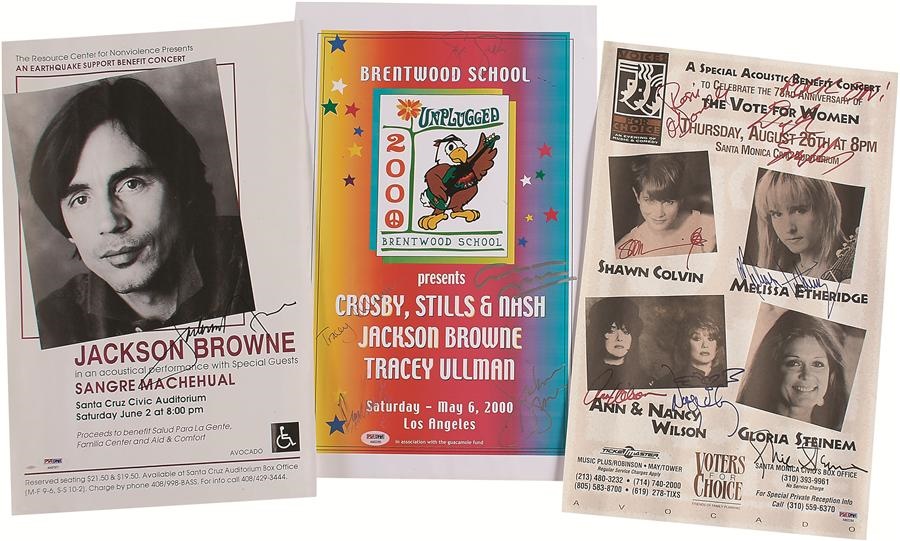 - Rock N' Roll Signed Posters With Crosby, Stills & Nash (3)
