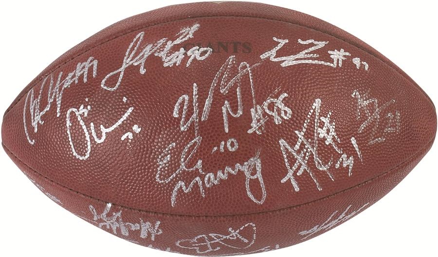 - 2010 New York Giants Team Signed NFL Kickoff Duke Football