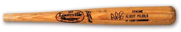 2001 Albert Pujols Autographed Rookie Bat (33.75")