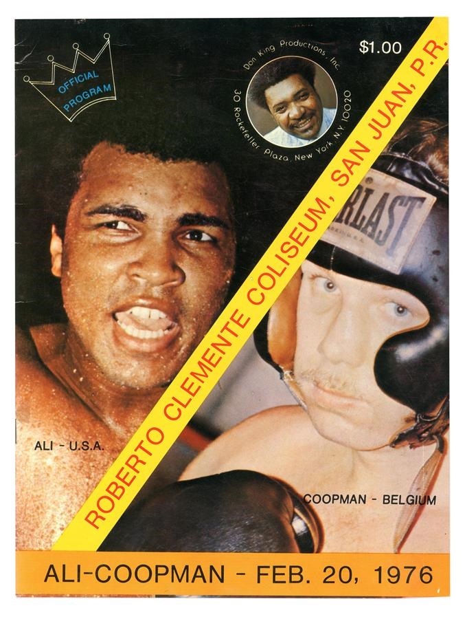 Cassius Clay/Muhammad Ali Program Collection - 1976 Muhammad Ali vs. Jean Pierre Coopman On-Site Program