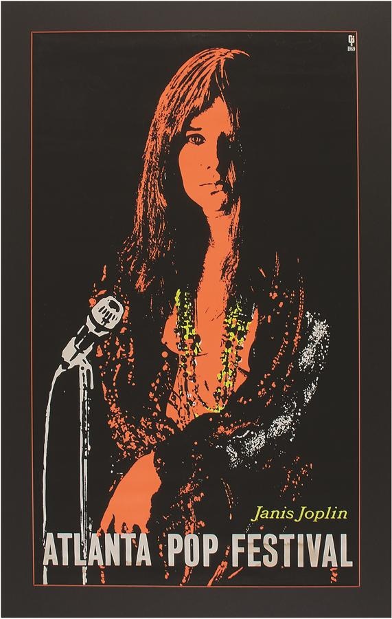 - Extremely Rare 1969 Janis Joplin Atlanta Pop Festival Poster