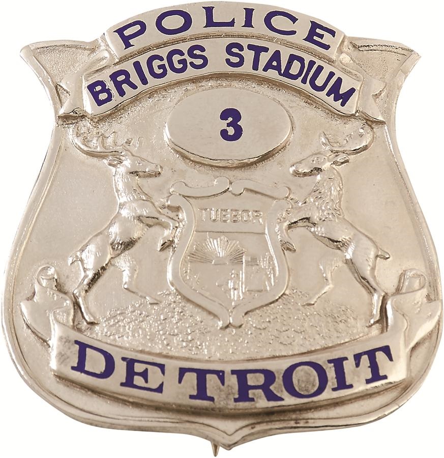 - 1935 Opening of Briggs Stadium Policeman's Badge