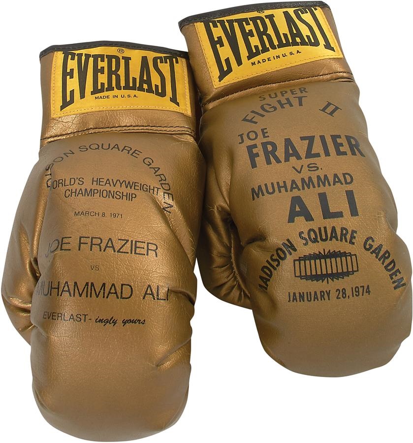 Muhammad Ali & Boxing - 1971 Muhammad Ali vs. Joe Frazier II Promtional Boxing Gloves