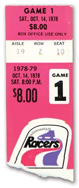 - 1978 Wayne Gretzky’s First Pro Game Ticket