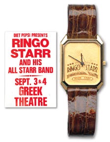 The Beatles' Ringo Starr Wrist Watch And Poster  (2)