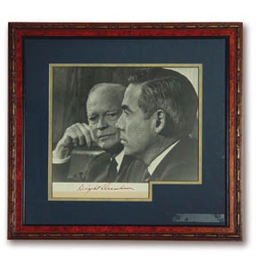 Political - 1950's Dwight D. Eisenhower Signed Photograph (18x20" framed).