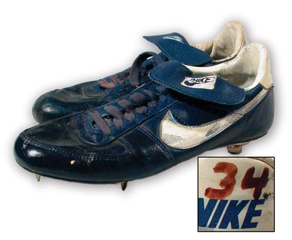 Baseball Equipment - Early 1980's Rollie Fingers Game Worn Spikes