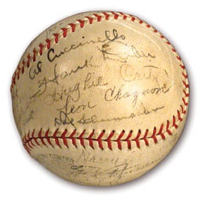 New York Baseball - 1935 New York Giants Team Signed Baseball