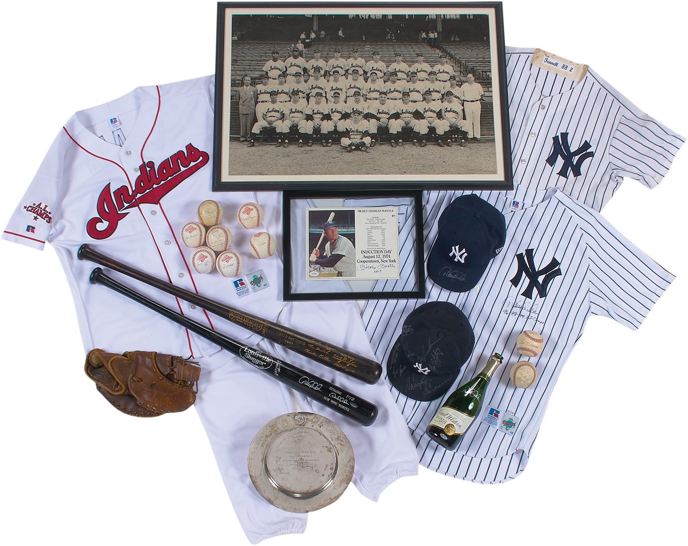 Baseball Equipment - Massive 1940s Allie Clark Collection from Family Member with 1947 World Series Glove (70+)