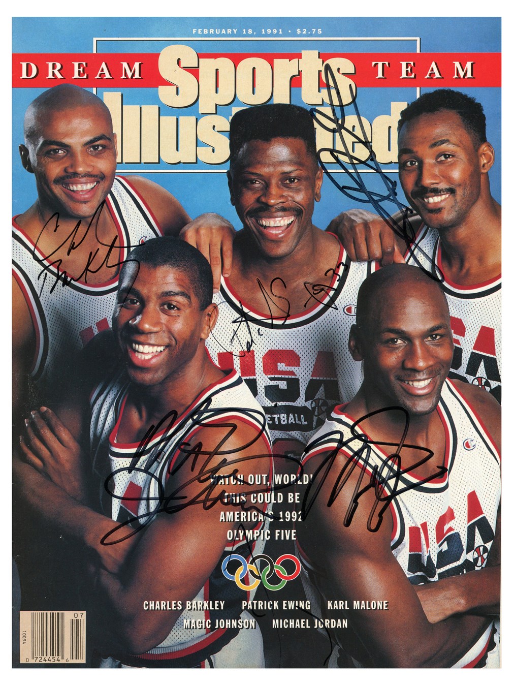 - 1992 "Dream Team" USA Basketball Signed Sports Illustrated Magazine (JSA)