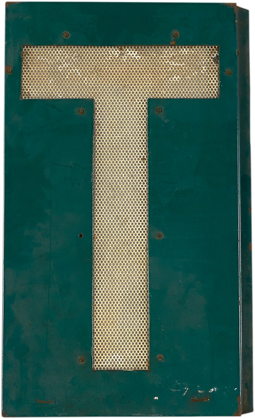 - 1930s Wrigley Field Scoreboard Letter "T"