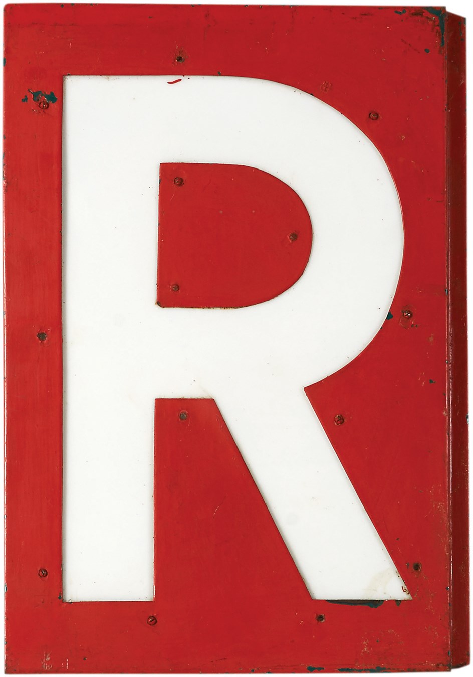 - 1930s Wrigley Field Scoreboard Letter "R" in "Wrigley Field" Marquee