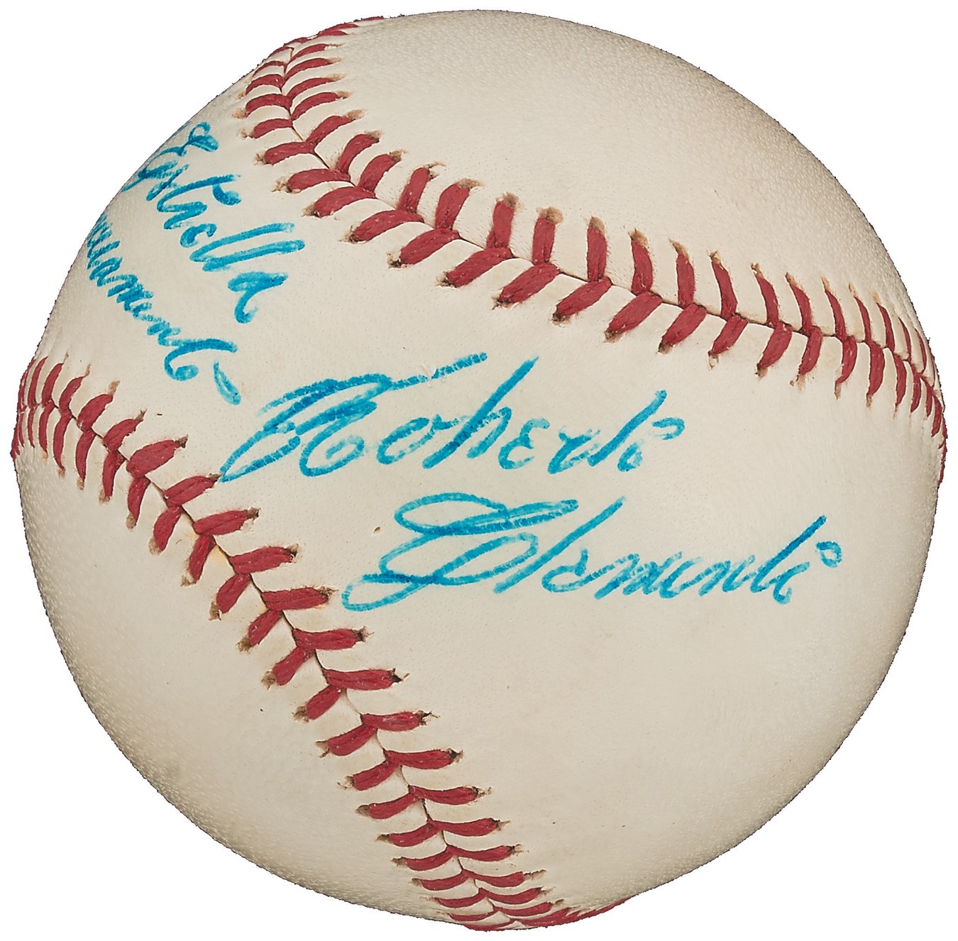 - High Grade Roberto Clemente Single-Signed Baseball (PSA NM-MT 8)