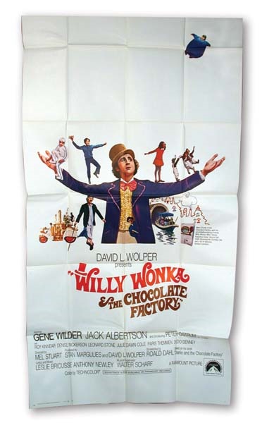 Movies - 1971 Willy Wonka and the Chocolate Factory Film Poster (41x81")