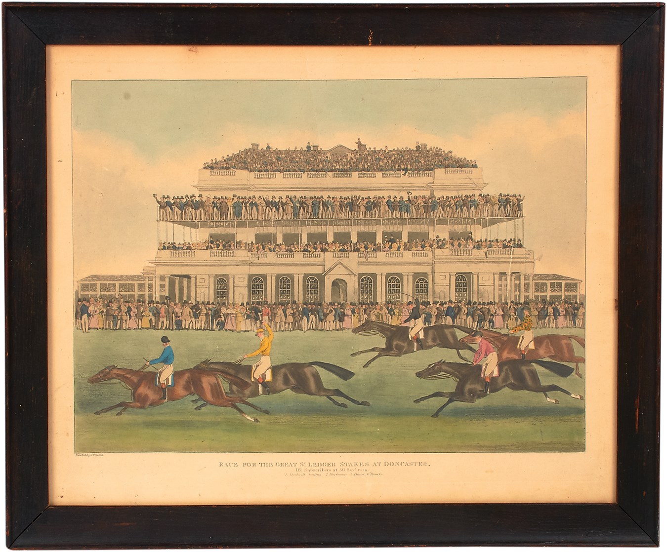- Circa 1852 "Race for the Great St. Ledger Stakes at Doncaster" Watercolor Aquatint by J. Pollard