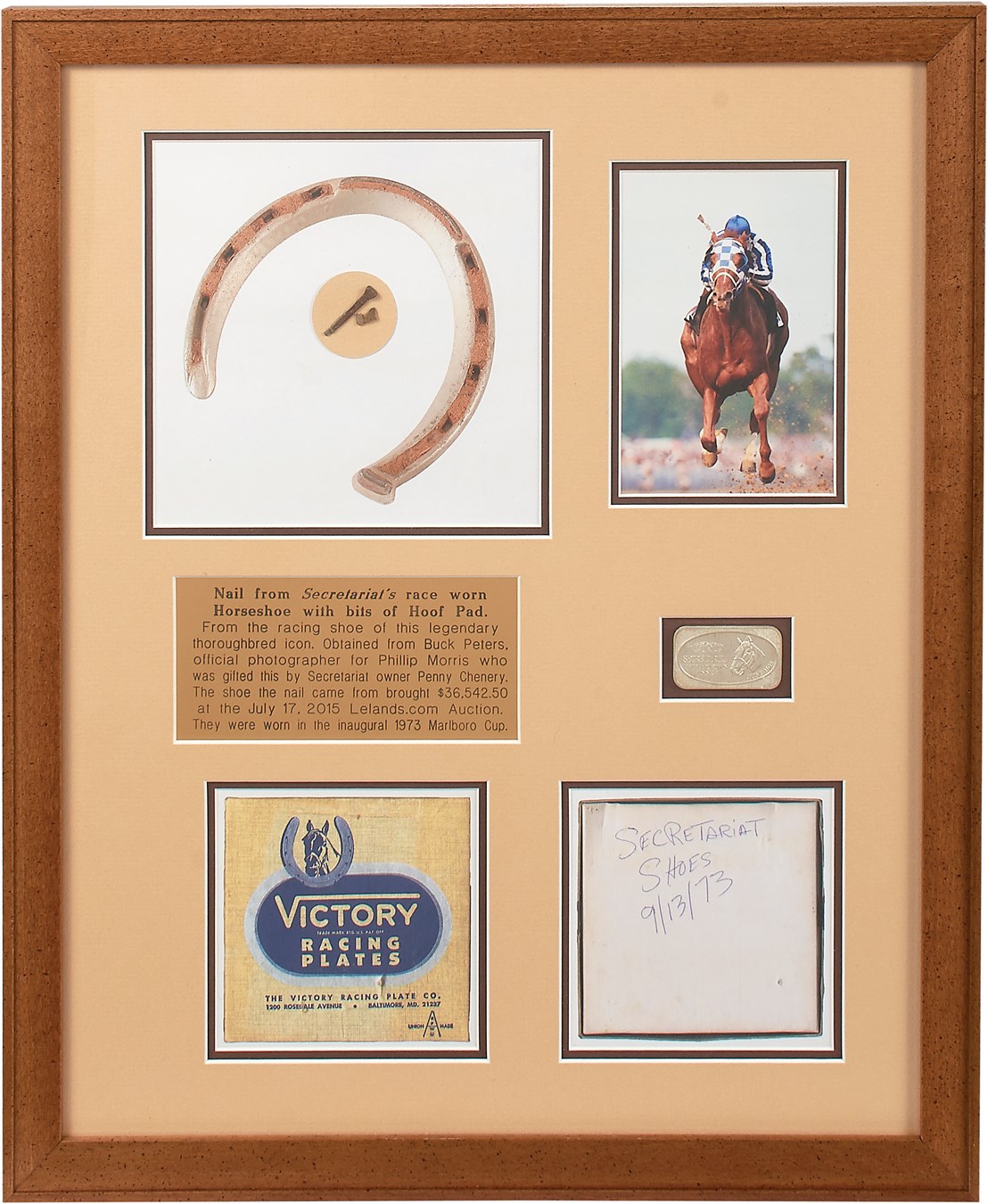 - 1973 Secretariat Race Worn Horseshoe Nail from the Infamous "Onion" Upset
