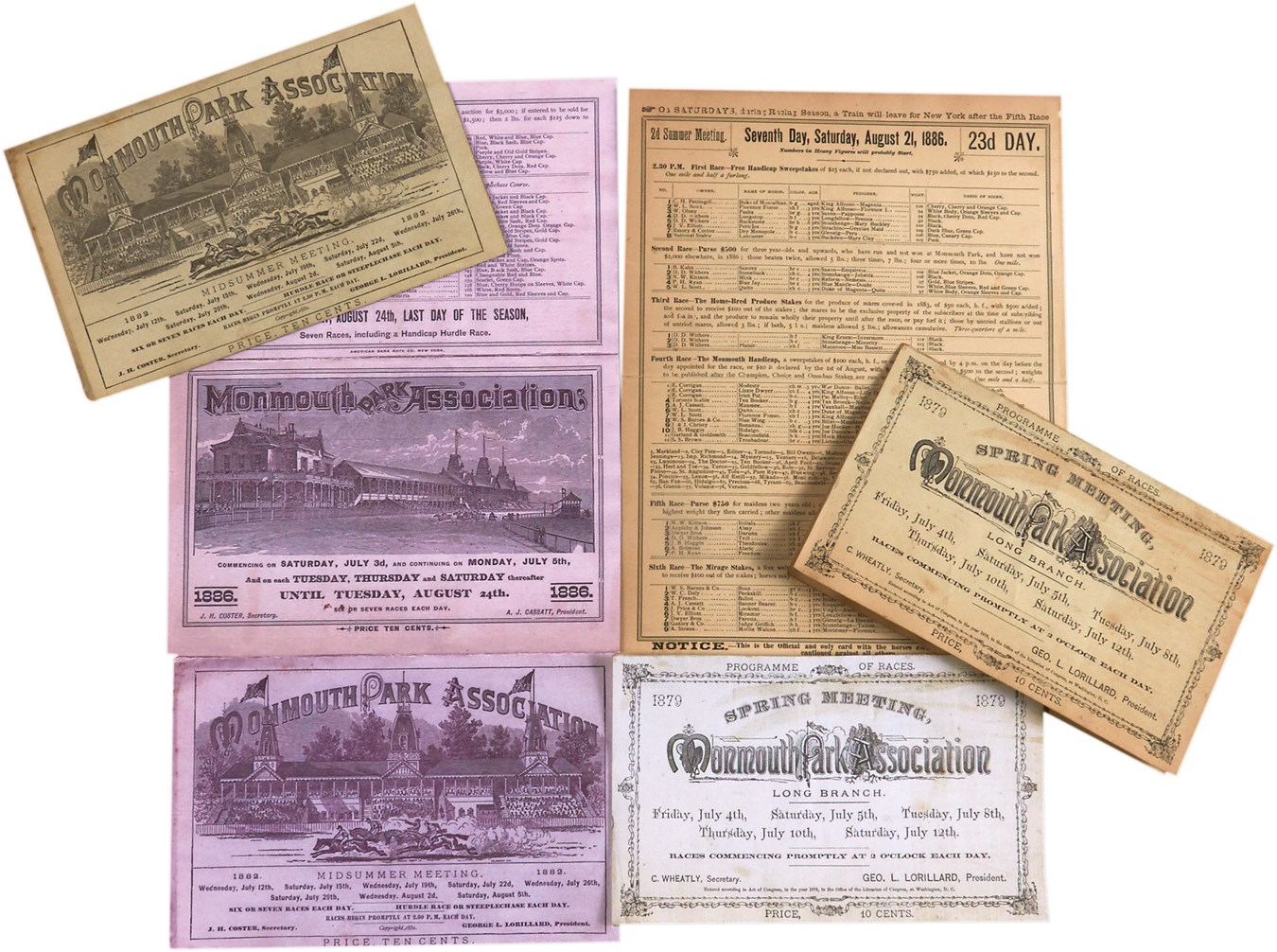 - 19th Century Horse Racing Programs from Morris & Monmouth Parks (7)