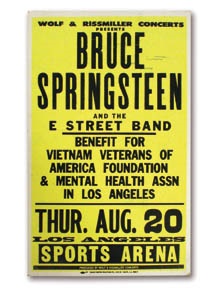 Bruce Springsteen - Bruce Springsteen Vietnam Veterans Benefit Poster