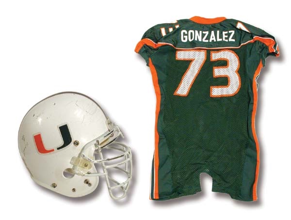 2001 Joaquin Gonzalez Game Worn Jersey & Helmet