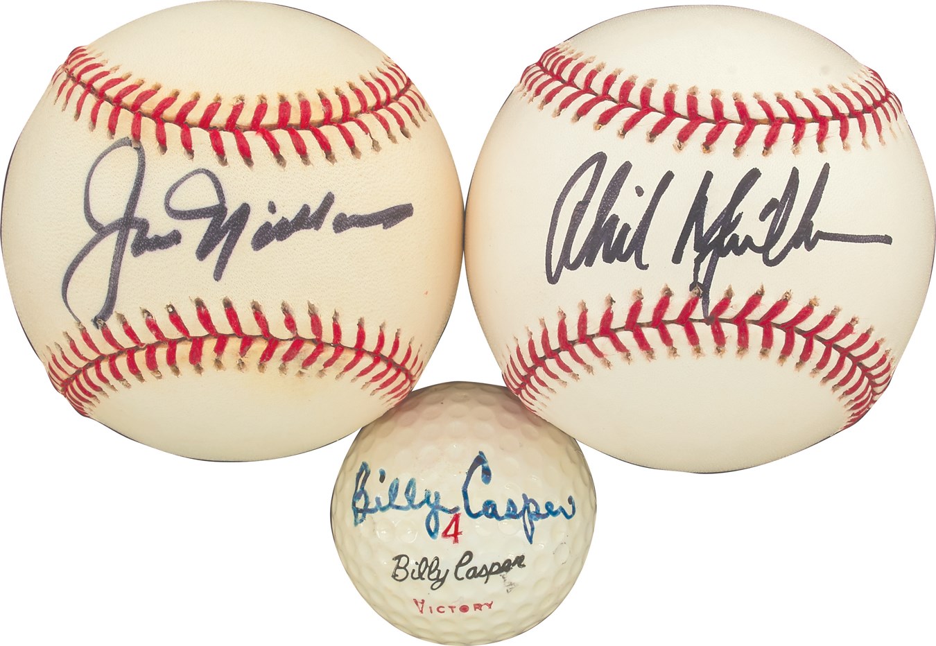 - Three Golf Greats Signed Pieces