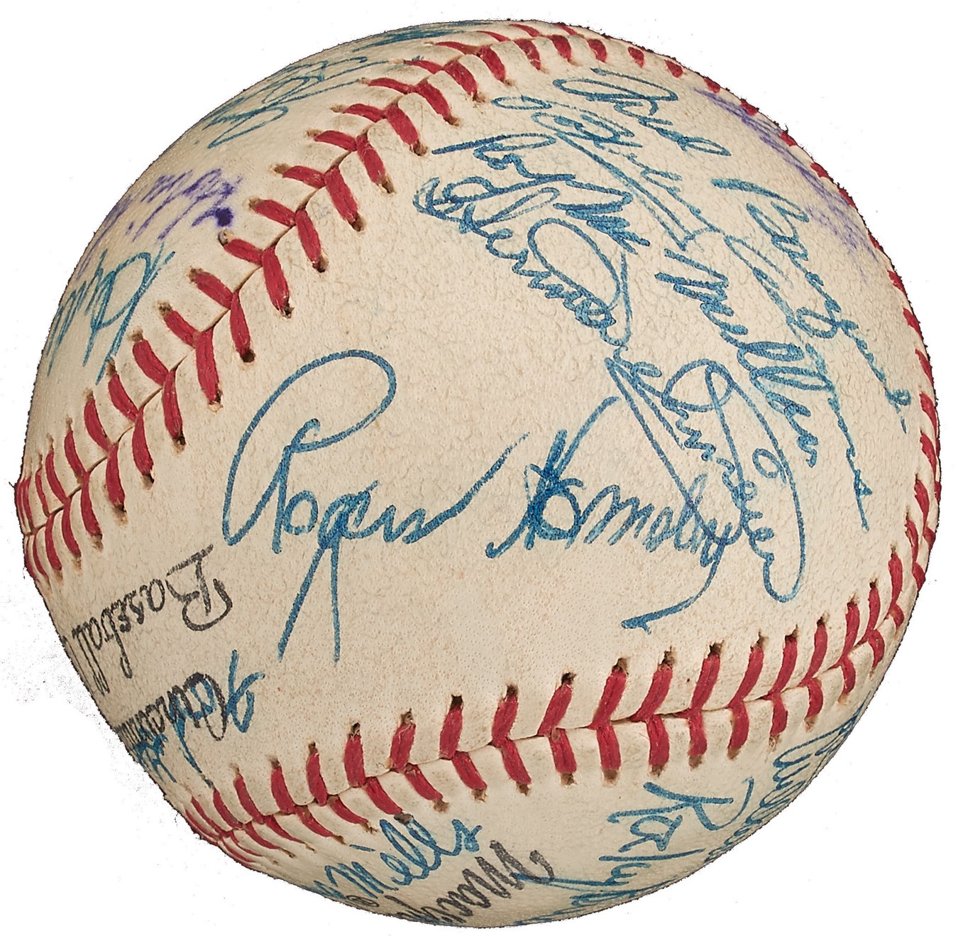 - 1953 Cincinnati Reds Team-Signed Baseball with Rogers Hornsby (PSA)
