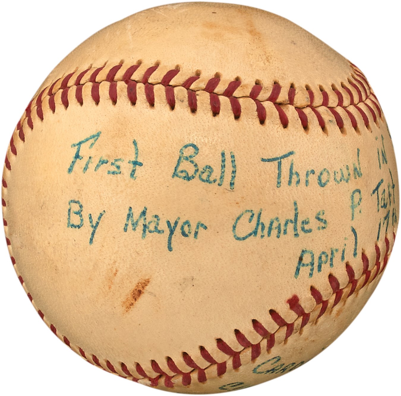- 1956 Frank Robinson “Debut” First Pitch Baseball from MLer Hal R. Smith