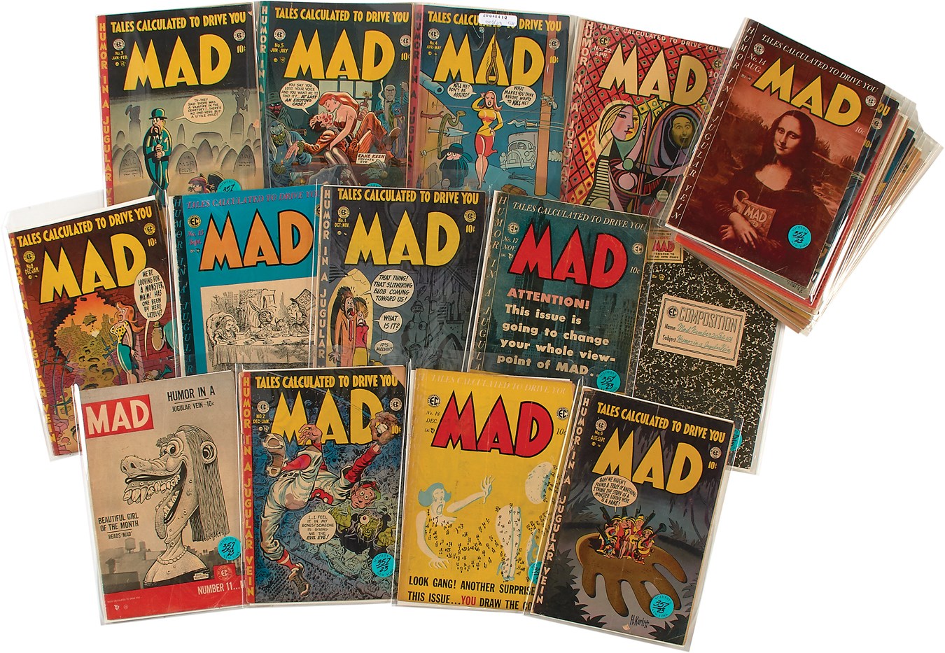 Pop Culture Autographs - MAD Magazine Complete Run of the Comic Books (#1-23) - from 1994 Sotheby's Auction