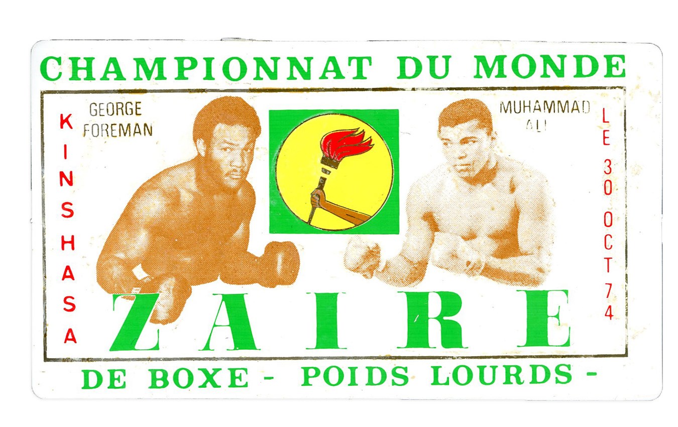 - 1974 Zaire "Rumble in the Jungle" On-Site Press Sticker