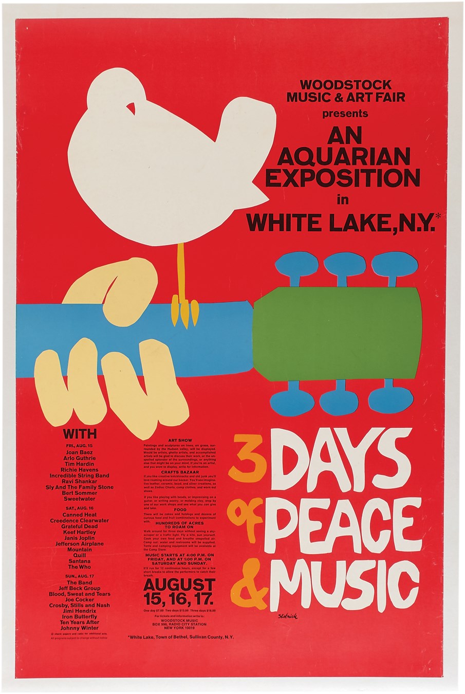 - 1969 Woodstock Concert Poster