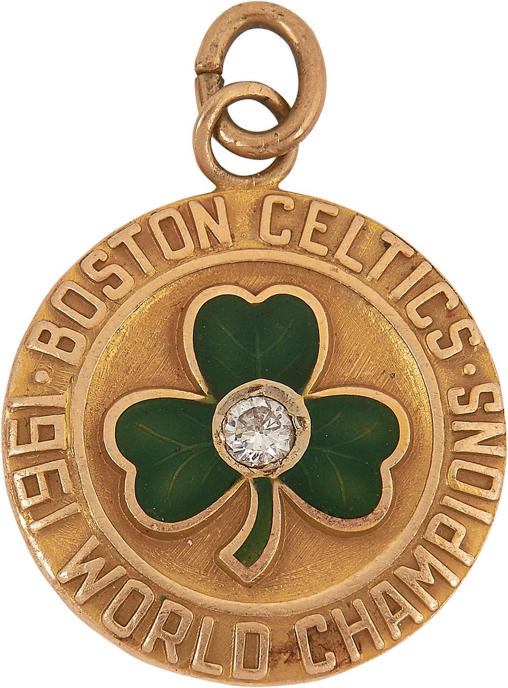- 1960-61 Boston Celtics World Champions Gold Pendant