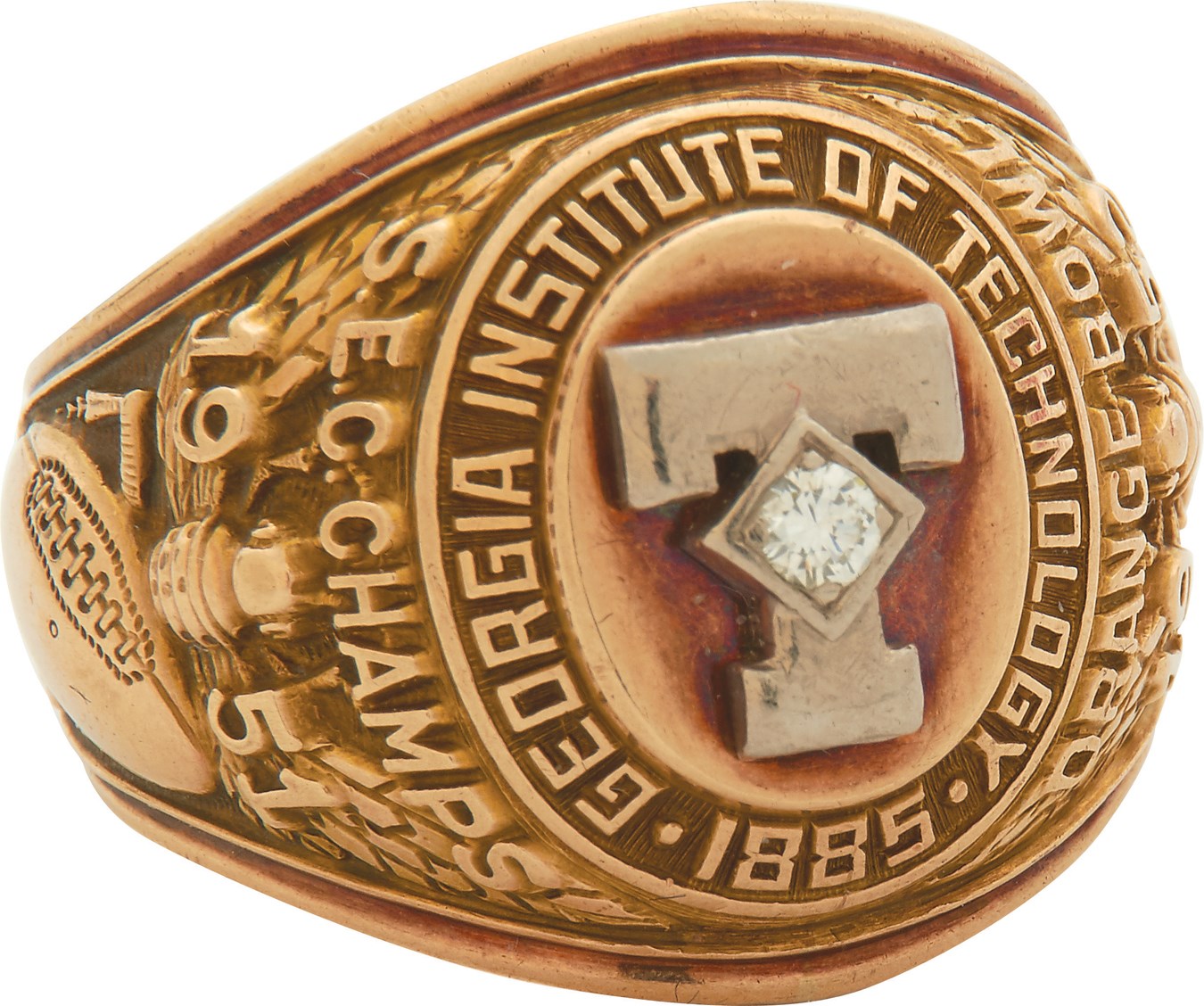 - 1952 Orange Bowl Georgia Tech Yellowjackets "Perfect Season" Championship Ring