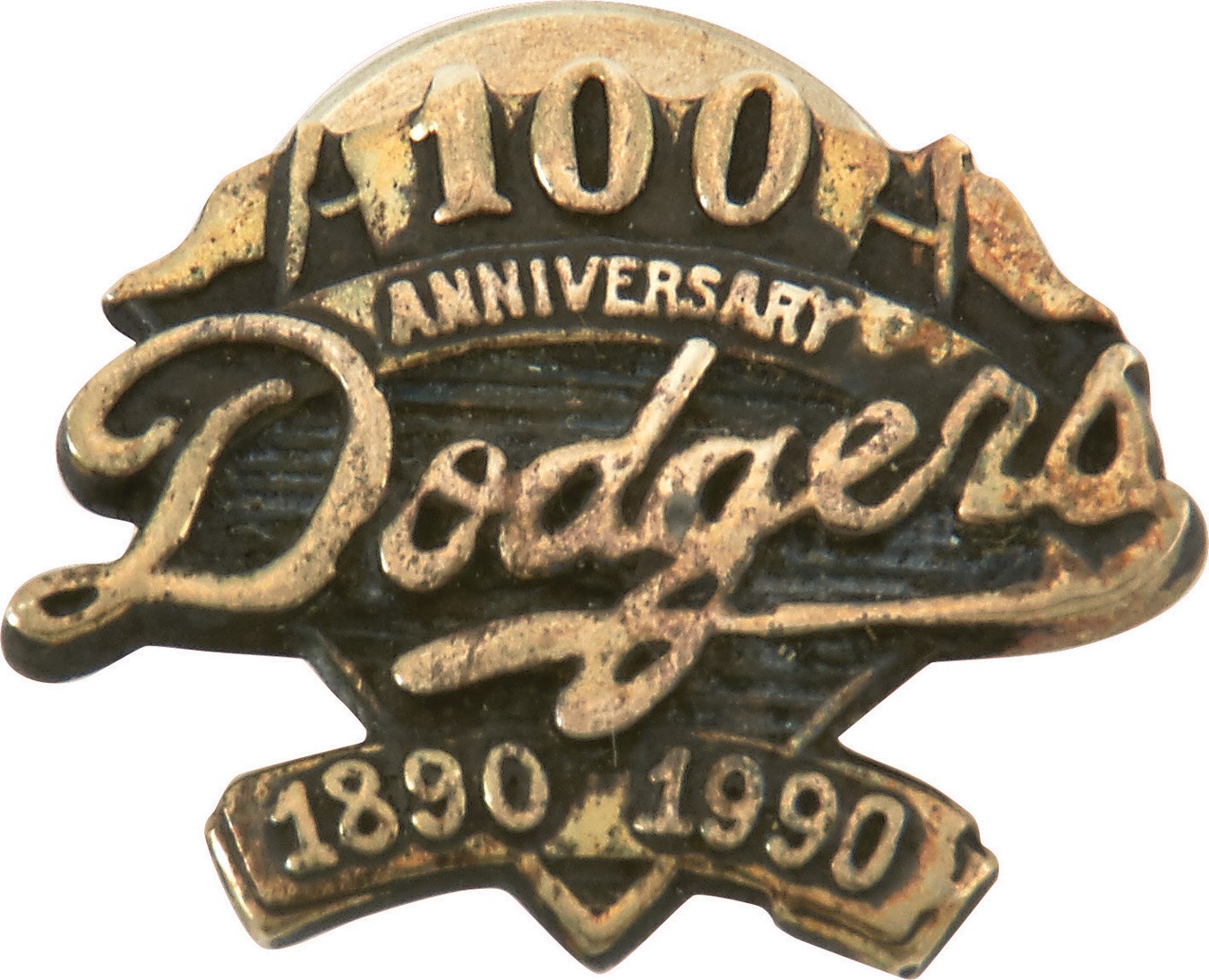 - Dodgers 100th Anniversary Pin by Tiffany Presented to Claude Osteen