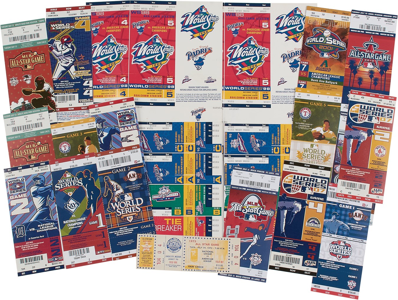 Tickets, Publications & Pins - High Grade World Series & All Star Game Tickets (30)