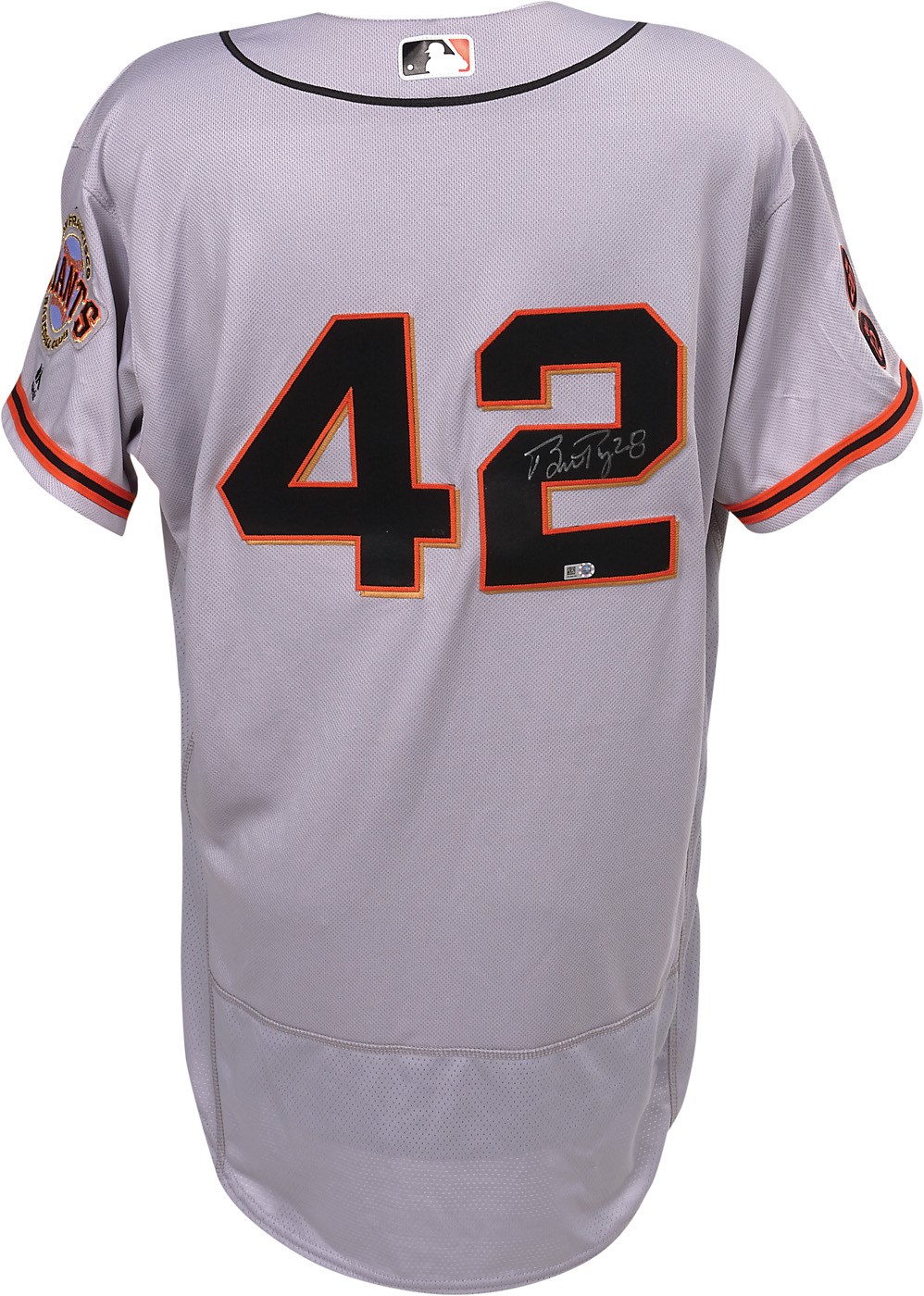 Baseball Equipment - 2016 Buster Posey Signed Game Worn #42 Jackie Robinson Day Jersey (MLB Hologram & Photo-Matched)
