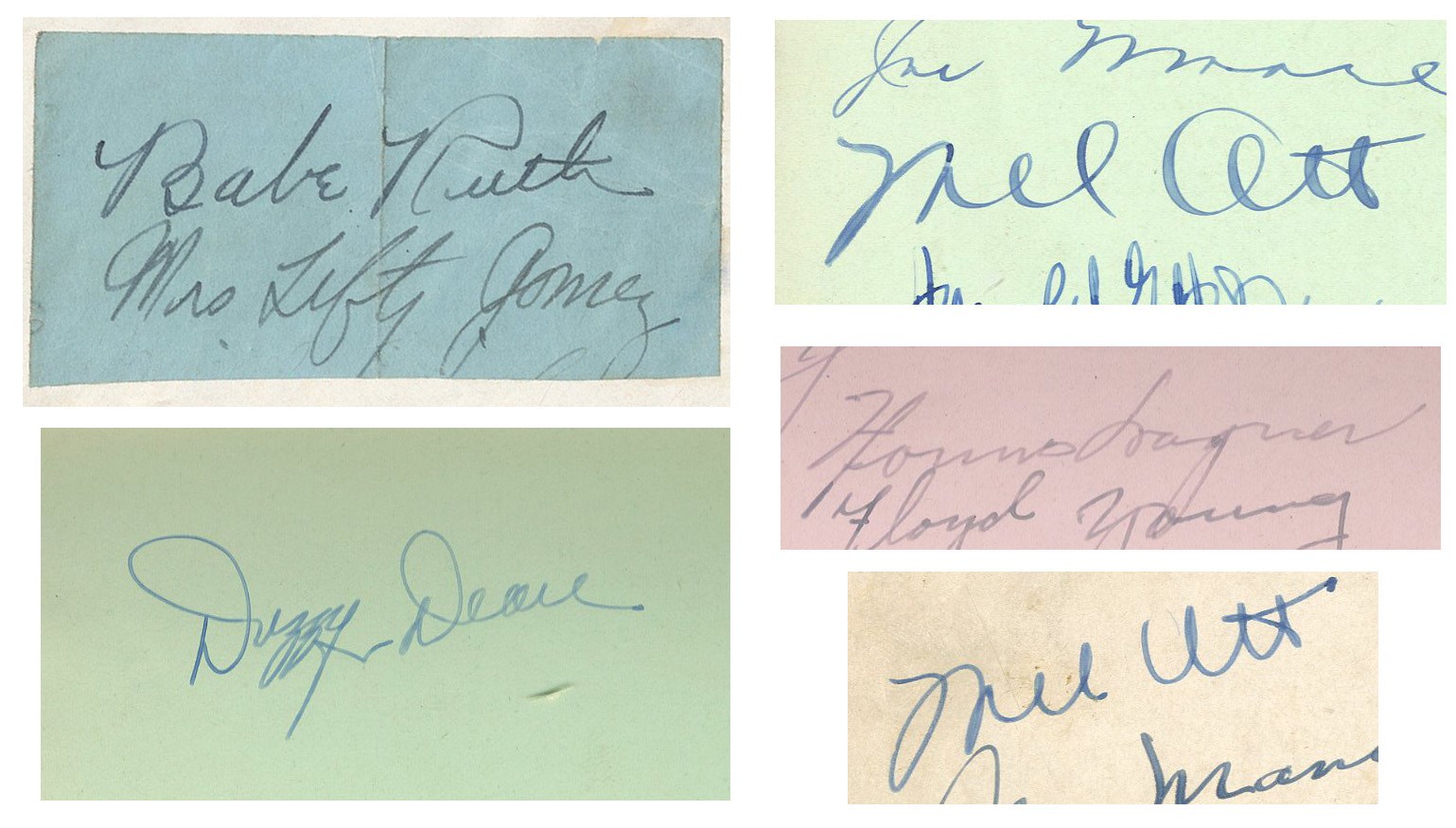 Baseball Autographs - 1930s Autograph Album with Babe Ruth, Wagner & (2) Ott (PSA)