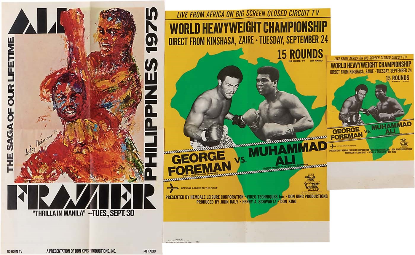 Muhammad Ali & Boxing - 1974 & 1975 Muhammad Ali Closed Circuit Posters (3)