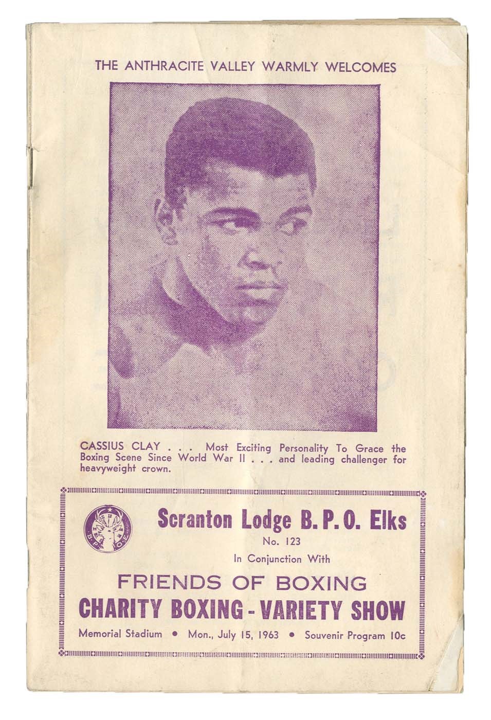 Muhammad Ali & Boxing - 1963 Cassius Clay Charity Boxing Program