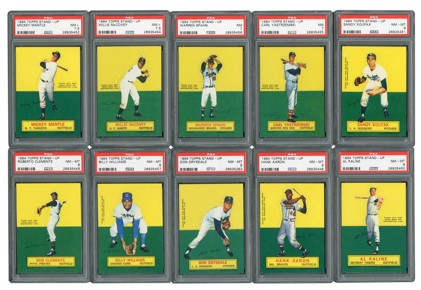 - 1964 Topps Stand-Up HIGH GRADE Complete Set with (18) PSA Graded!