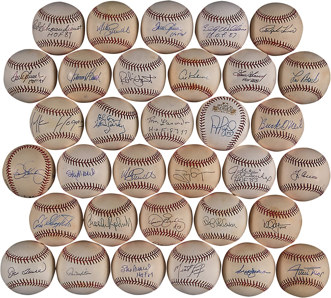 St. Louis Cardinals - Large Collection of Single-Signed Baseballs From The Mike Shannon Collection (149)