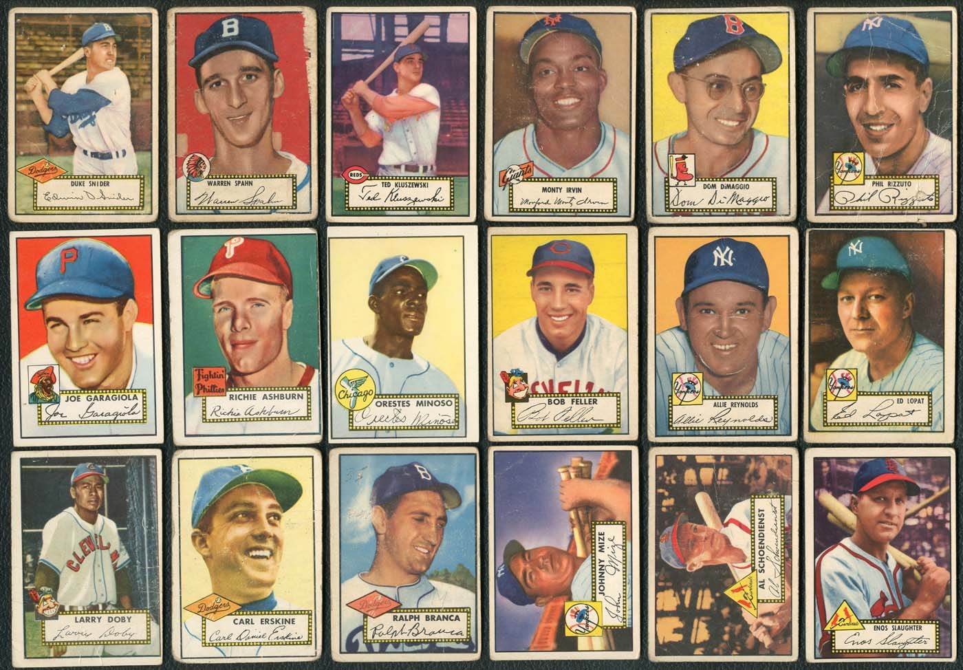 1952 Topps Low Number Partial Set of (238/310) cards with 11 HOFers