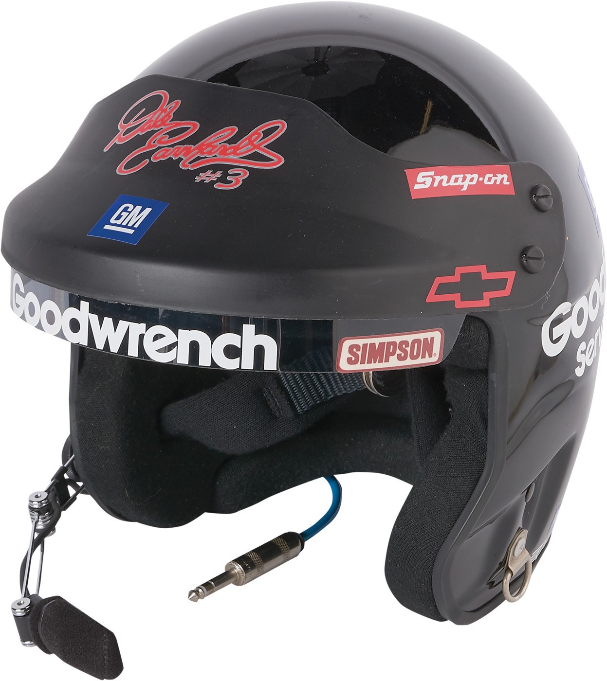 - 1998 Dale Earnhardt Sr. Race Worn Helmet w/Signed Goggles (Earnhardt LOA)