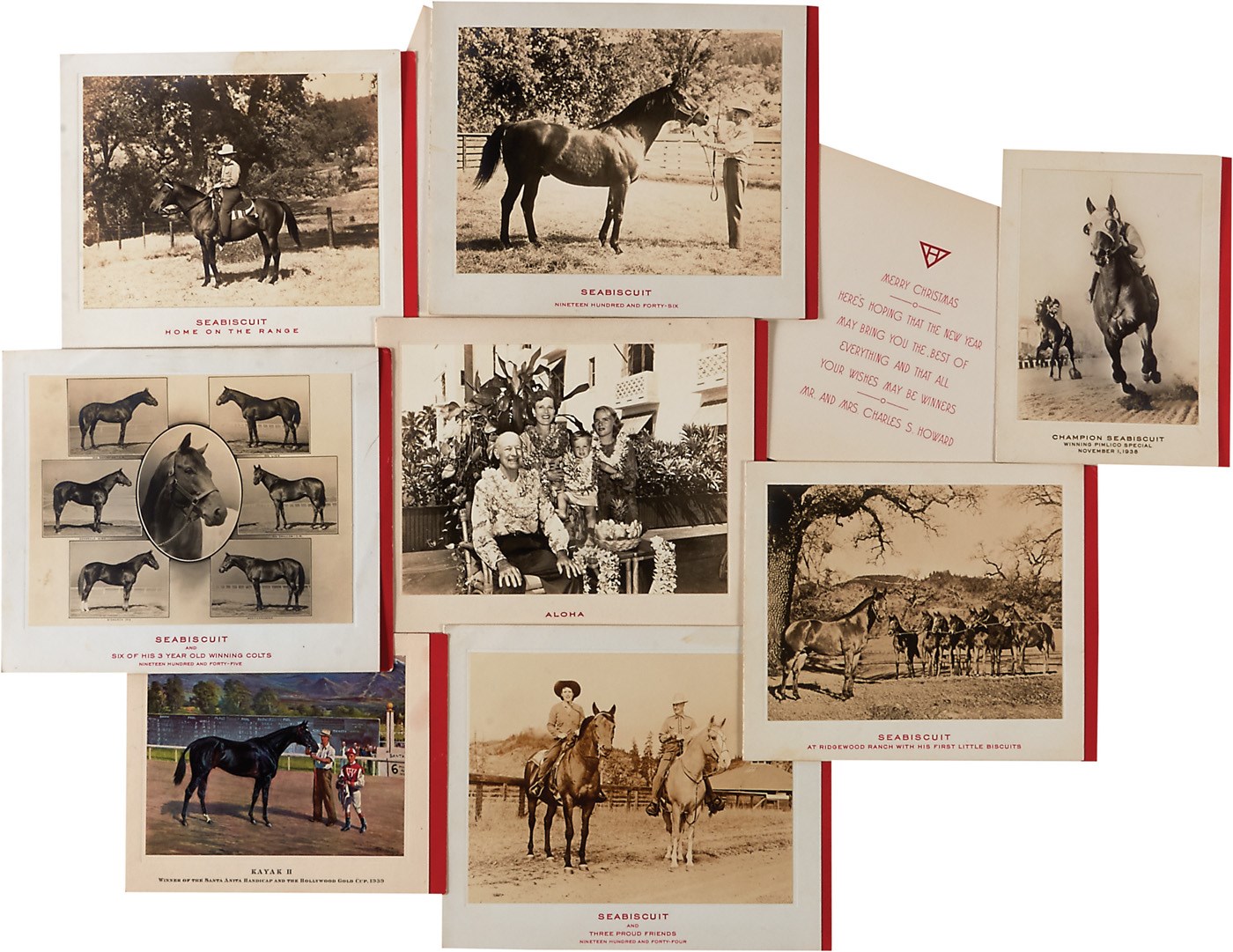 - 1930s-40s Seabiscuit Christmas Cards from Owner Charles E. Howard (9)