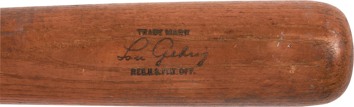 1939 Lou Gehrig "Luckiest Man" Game Used Bat - Given to Batboy w/Tremendous Provenance  (PSA/DNA GU 10)