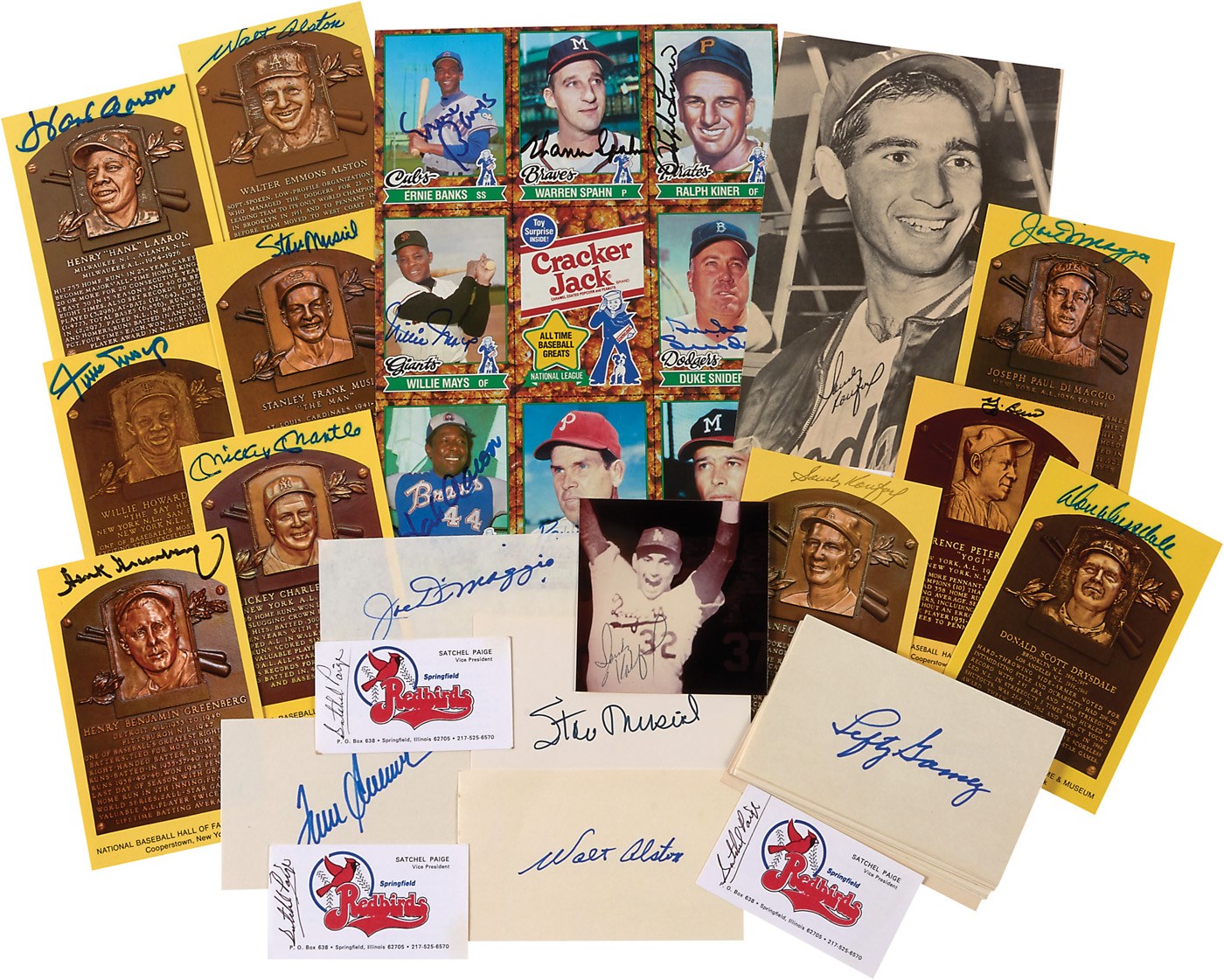 Baseball Autographs - Huge Hall of Fame Autograph Collection w/Mantle, DiMaggio, Paige & more (300+)