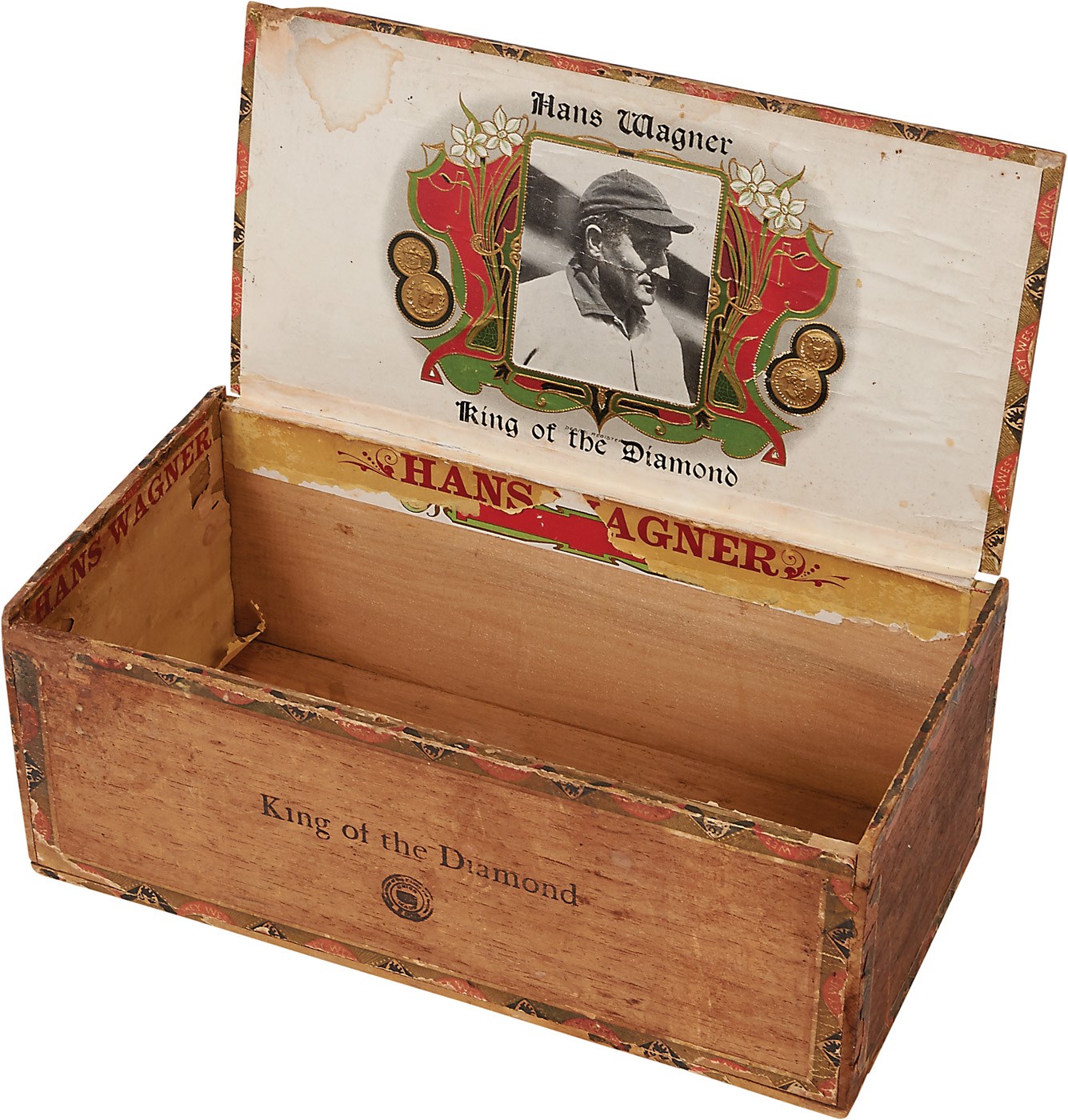- Circa 1910 Honus Wagner "King of the Diamond" Cigar Box